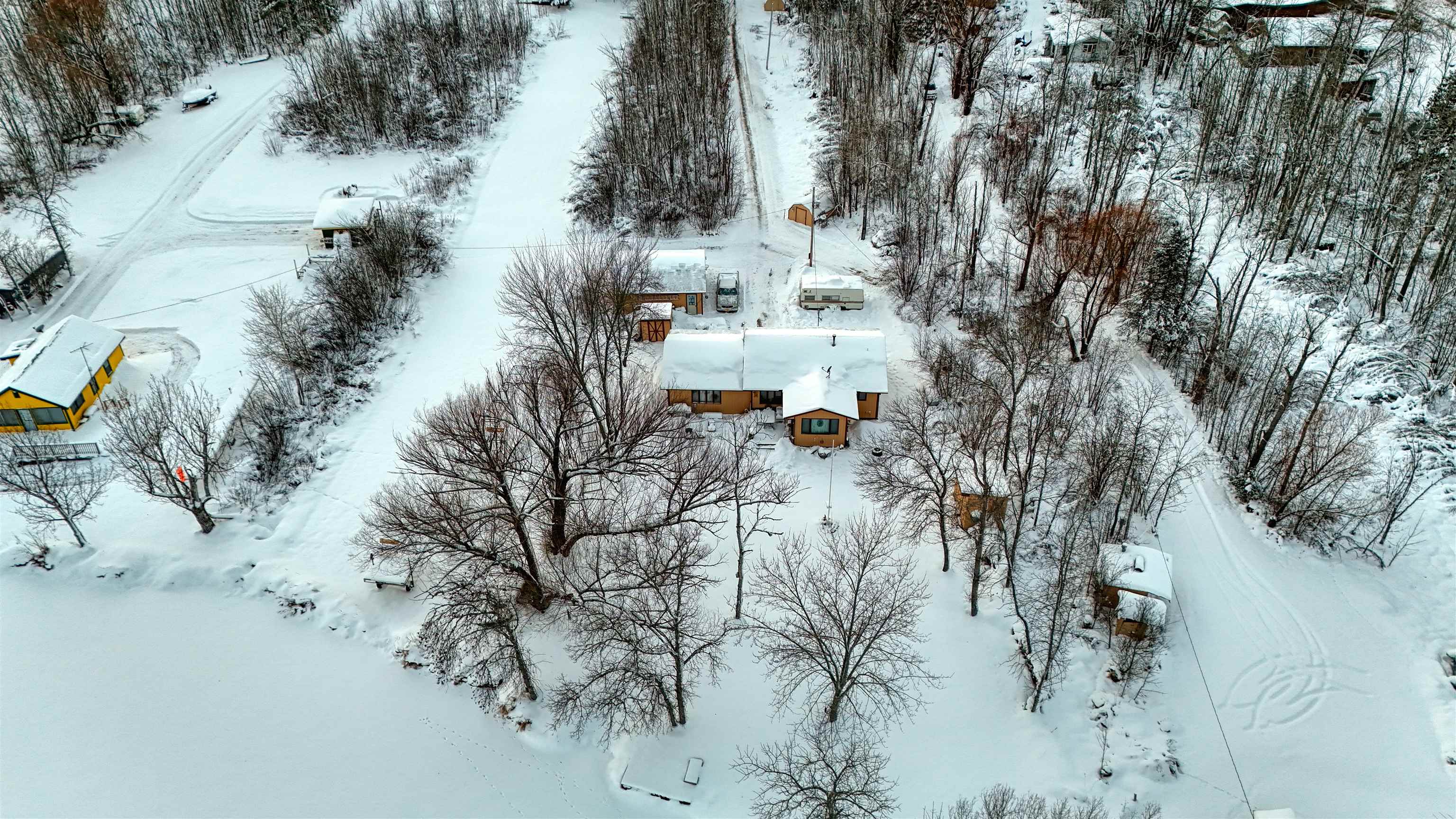 10922 South Stone Road Solon Springs, WI 54873 - Photo 57 of 64 View of snowy aerial view