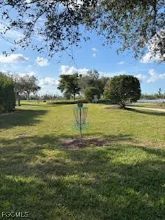 a view of a lake from a yard
