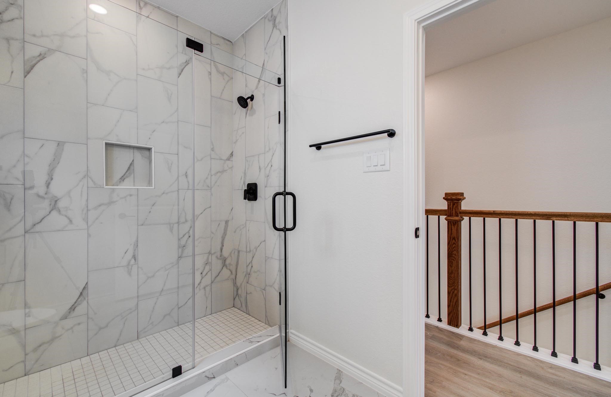 15301 Coaltown Road Willis, TX 77378 - Photo 32 of 38 a bathroom with a glass shower door