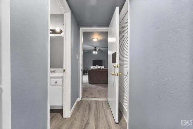 wooden floor in a kitchen