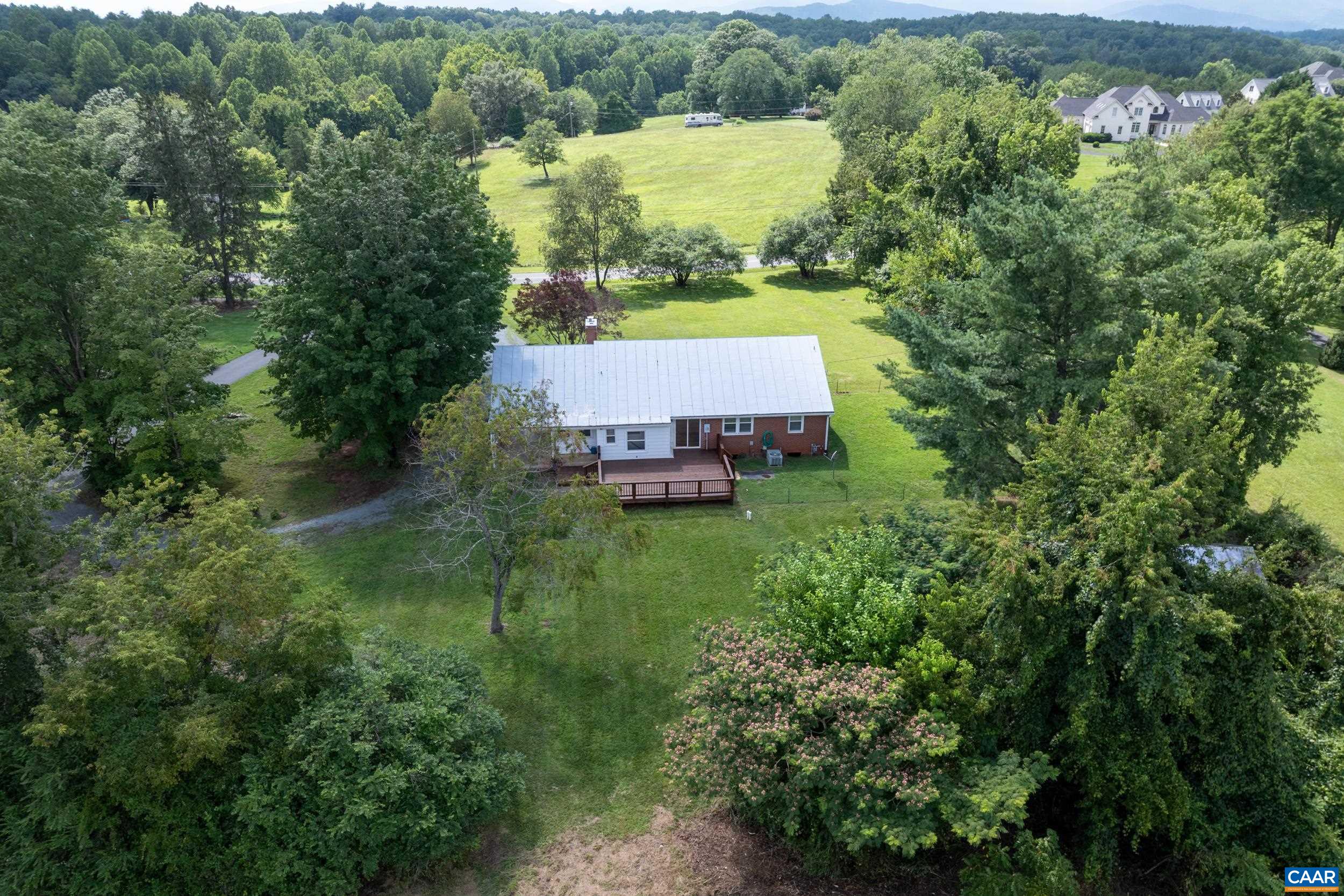 1293 Reas Ford Road Earlysville, VA 22936 - Photo 35 of 38 an aerial view of a house with pool outdoor seating and yard