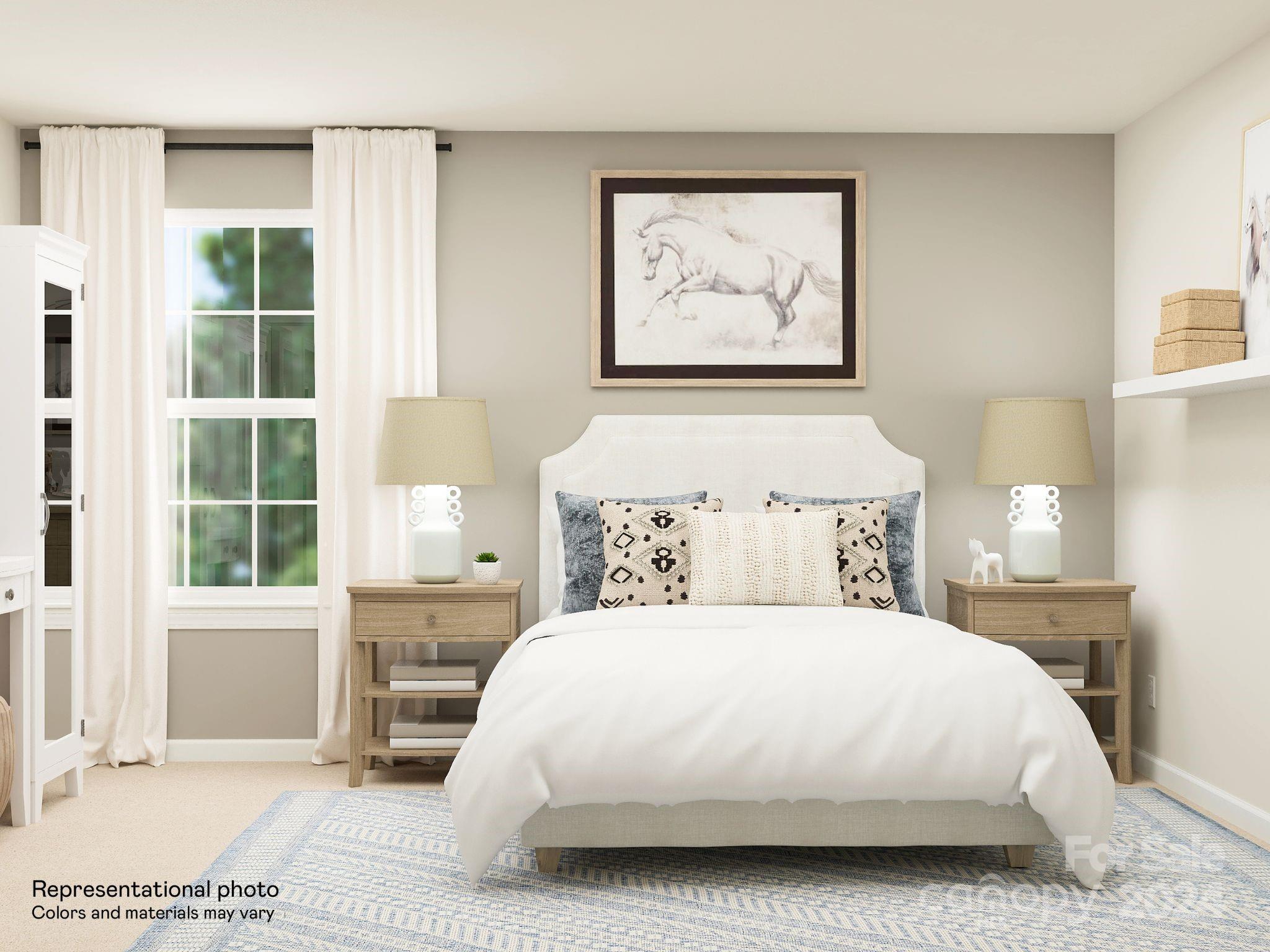 5681 Soft Shell Drive, Unit 370 Lancaster, SC 29720 - Photo 7 of 22 a bedroom with a bed painting on wall and a window