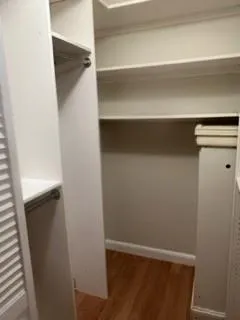 a close view of closet
