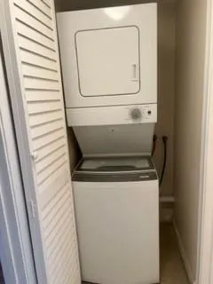 a close view of washer and dryer