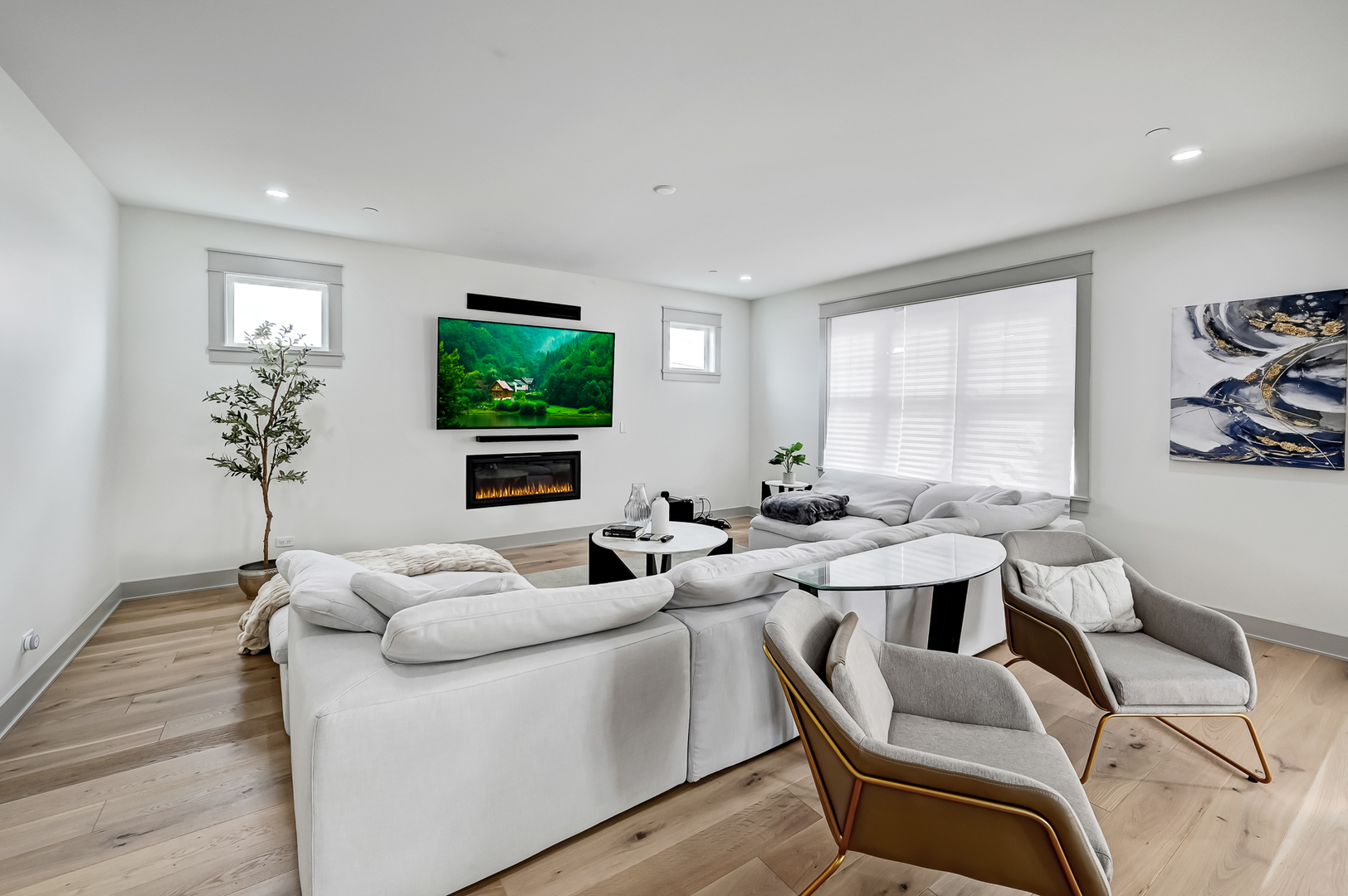 1205 Ridge Road Westmont, IL 60527 - Photo 6 of 25 a living room with furniture a flat screen tv and a window