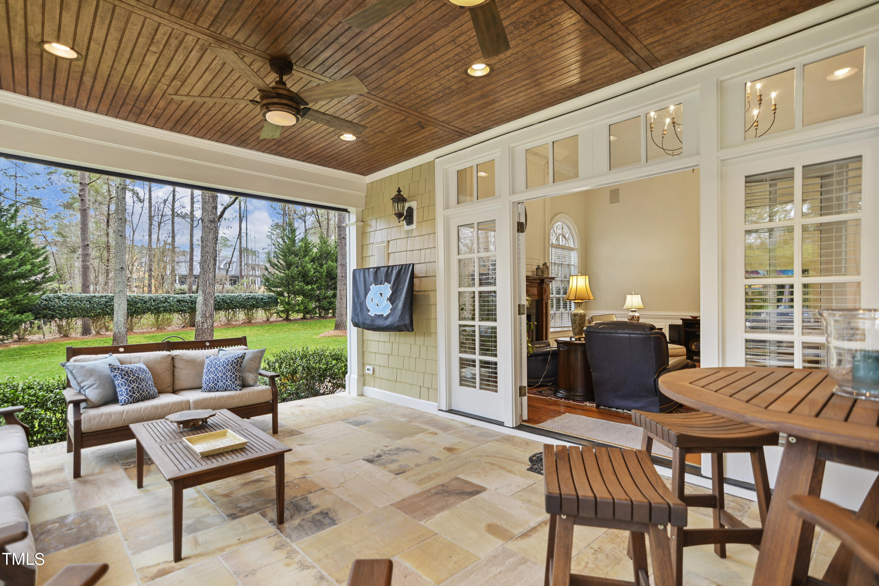 11004 Brass Kettle Road Raleigh, NC 27614 - Photo 44 of 57 a outdoor living space with patio furniture and garden view
