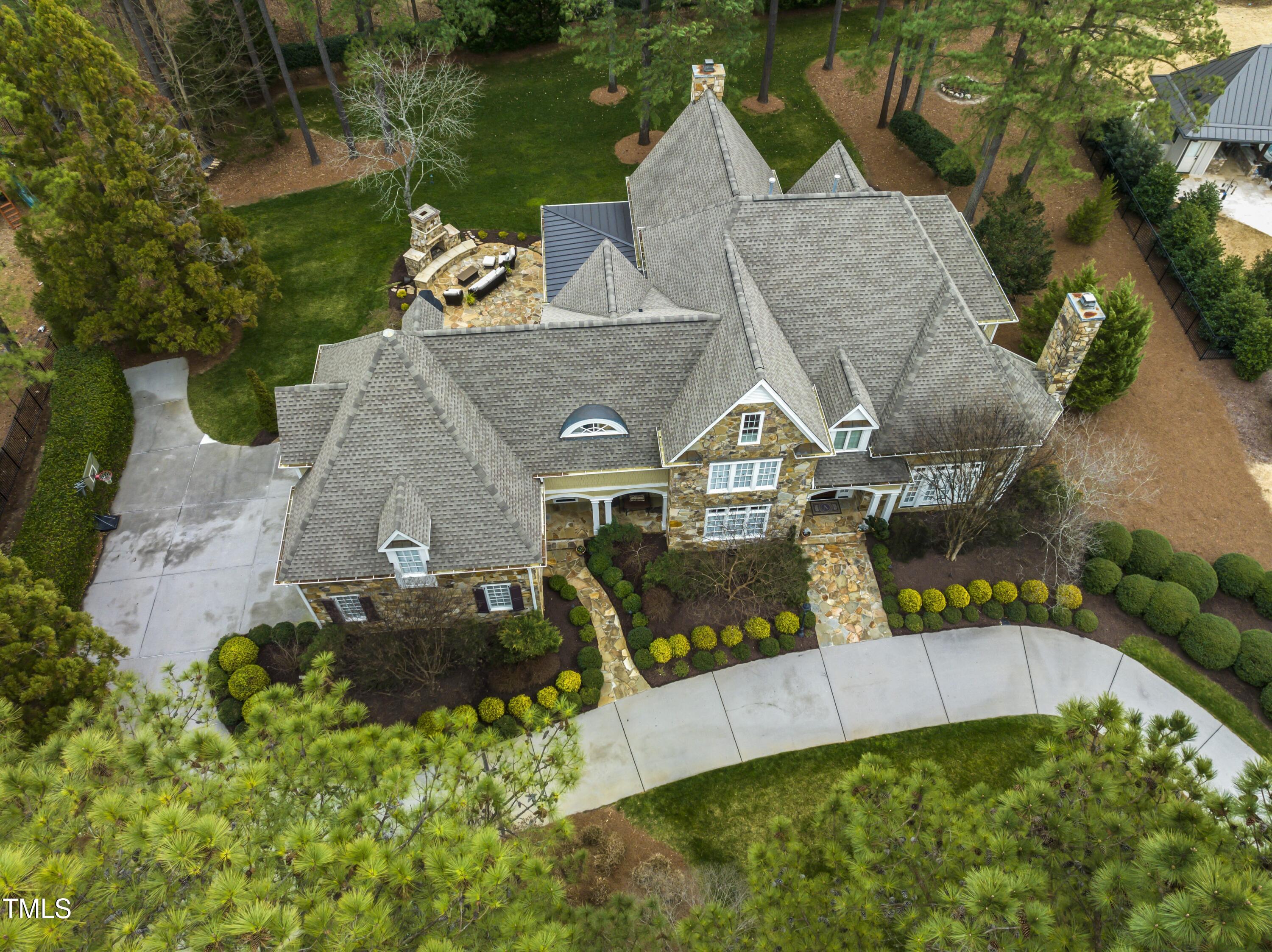 11004 Brass Kettle Road Raleigh, NC 27614 - Photo 53 of 57 an aerial view of a house with a garden