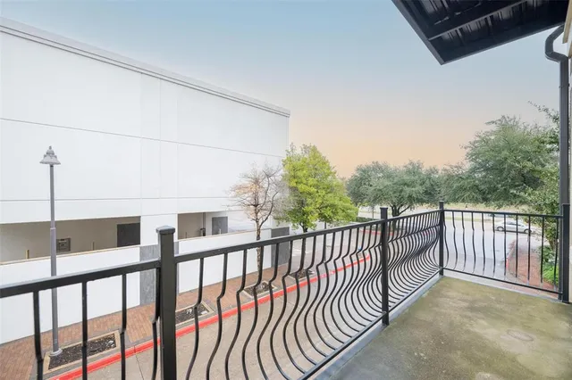 a view of balcony with staircase