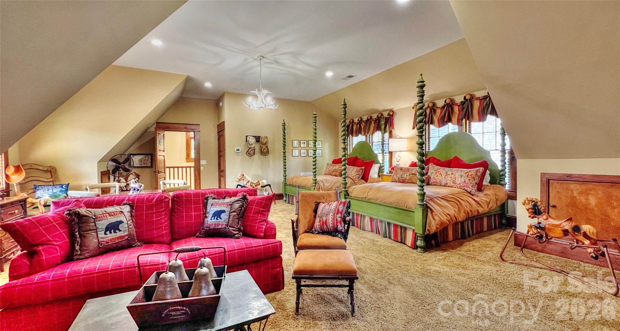 538 Chestertown Drive Mill Spring, NC 28756 - Photo 19 of 48 a bedroom with a bed and a couch