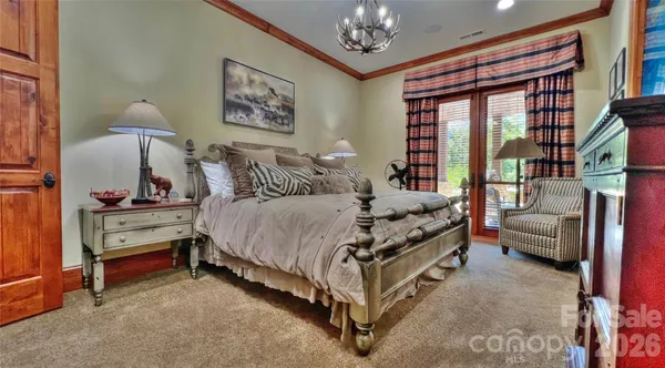 a bed room with a bed and a couch