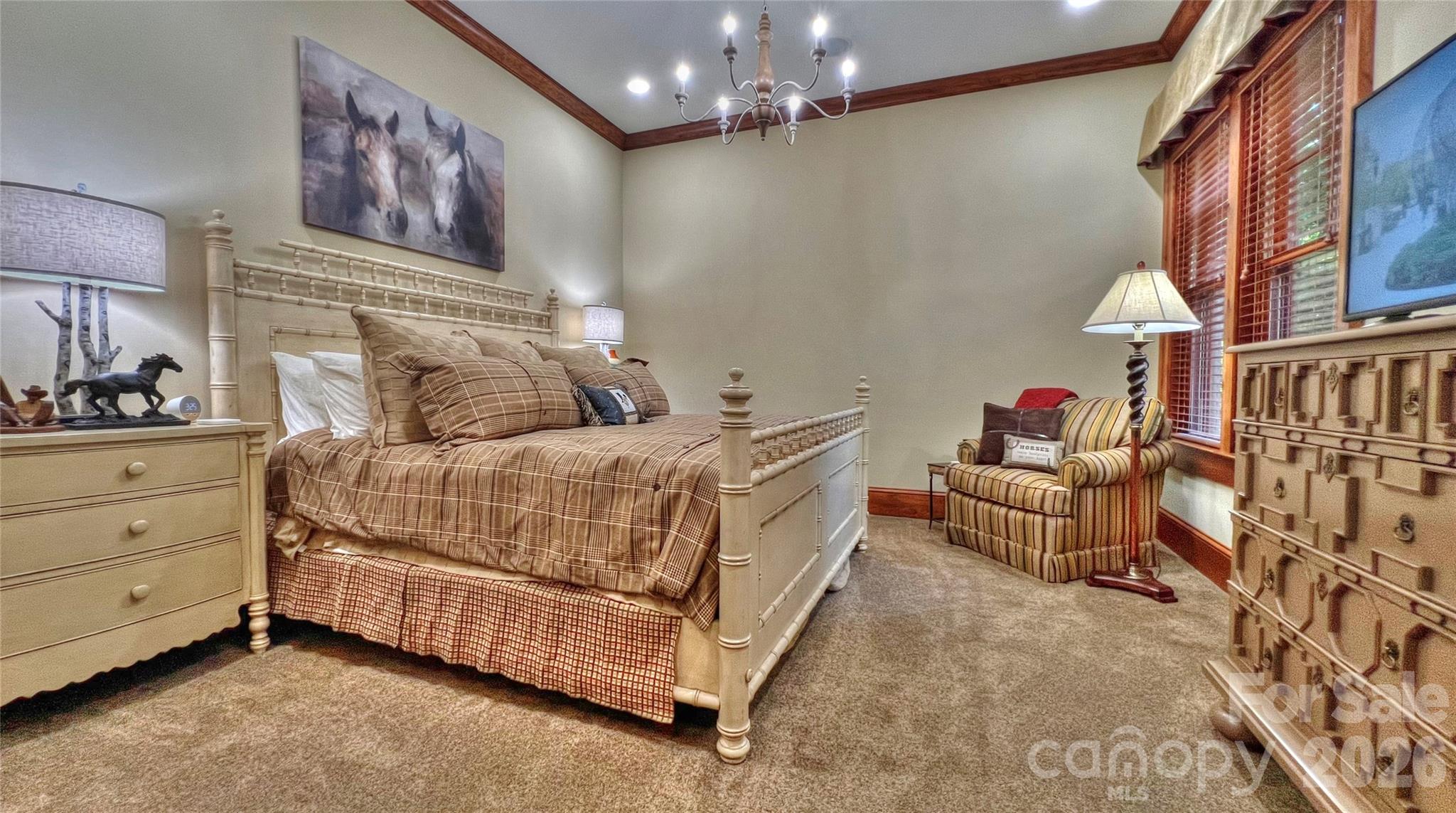 538 Chestertown Drive Mill Spring, NC 28756 - Photo 22 of 48 a bed room with a bed and a couch