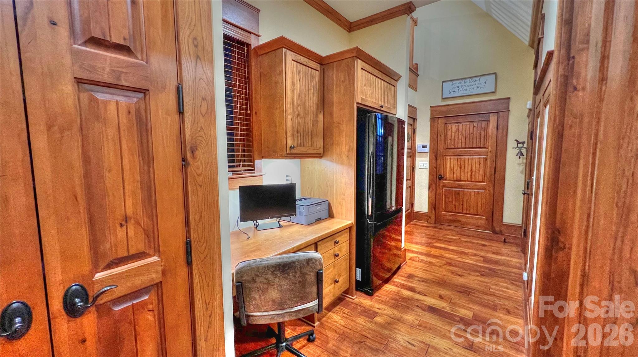 538 Chestertown Drive Mill Spring, NC 28756 - Photo 46 of 48 a view of a hallway with wooden floor and staircase
