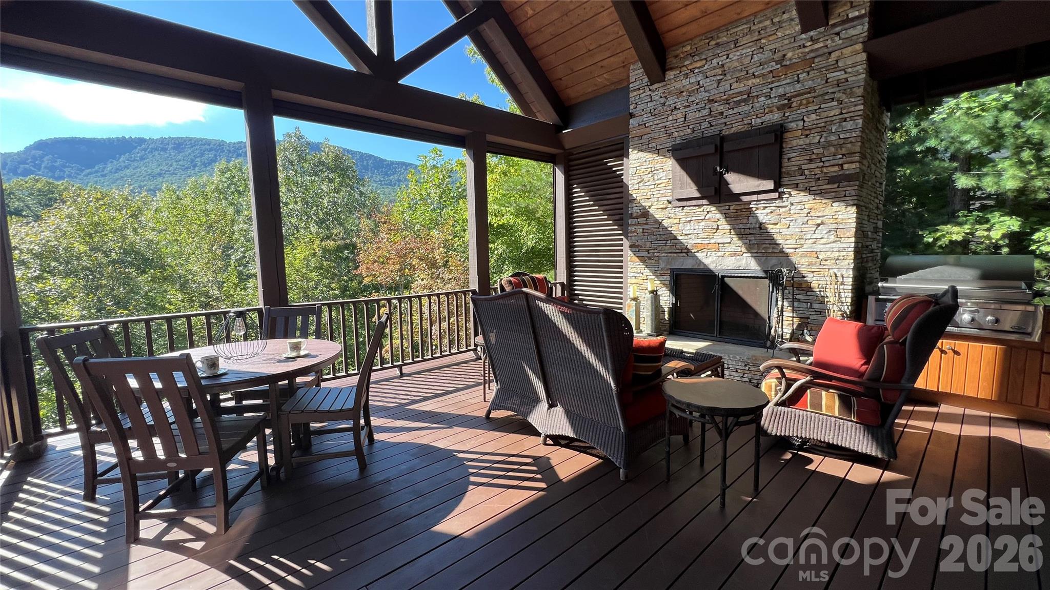 538 Chestertown Drive Mill Spring, NC 28756 - Photo 9 of 48 a view of a patio with wooden floor