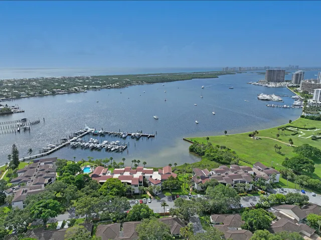 a view of a city with an ocean