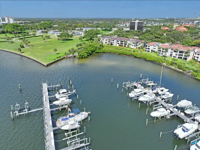 an aerial view of a house with a yard and lake view