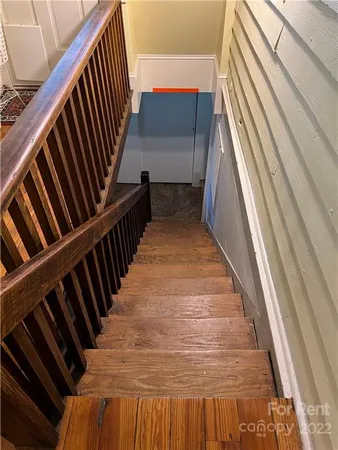 a view of stairs