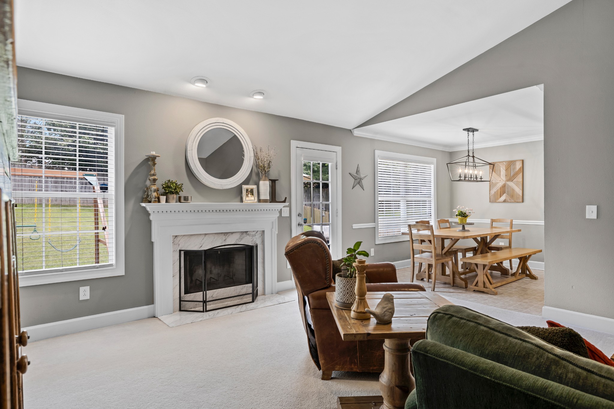 1936 Portway Road Spring Hill, TN 37174 - Photo 4 of 17 a living room with furniture and a fireplace