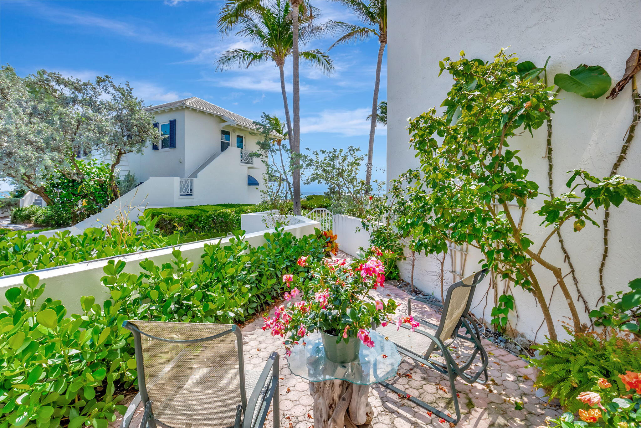 2115 South Ocean Boulevard, Unit 14 Delray Beach, FL 33483 - Photo 11 of 56 EAST PATIO WITH OCEAN VIEWS