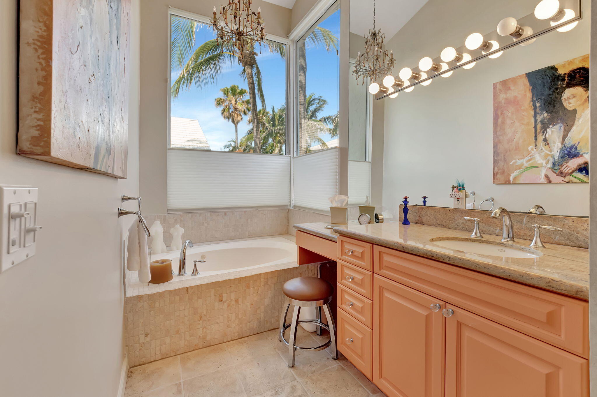 2115 South Ocean Boulevard, Unit 14 Delray Beach, FL 33483 - Photo 32 of 56 a bathroom with a tub a sink and view