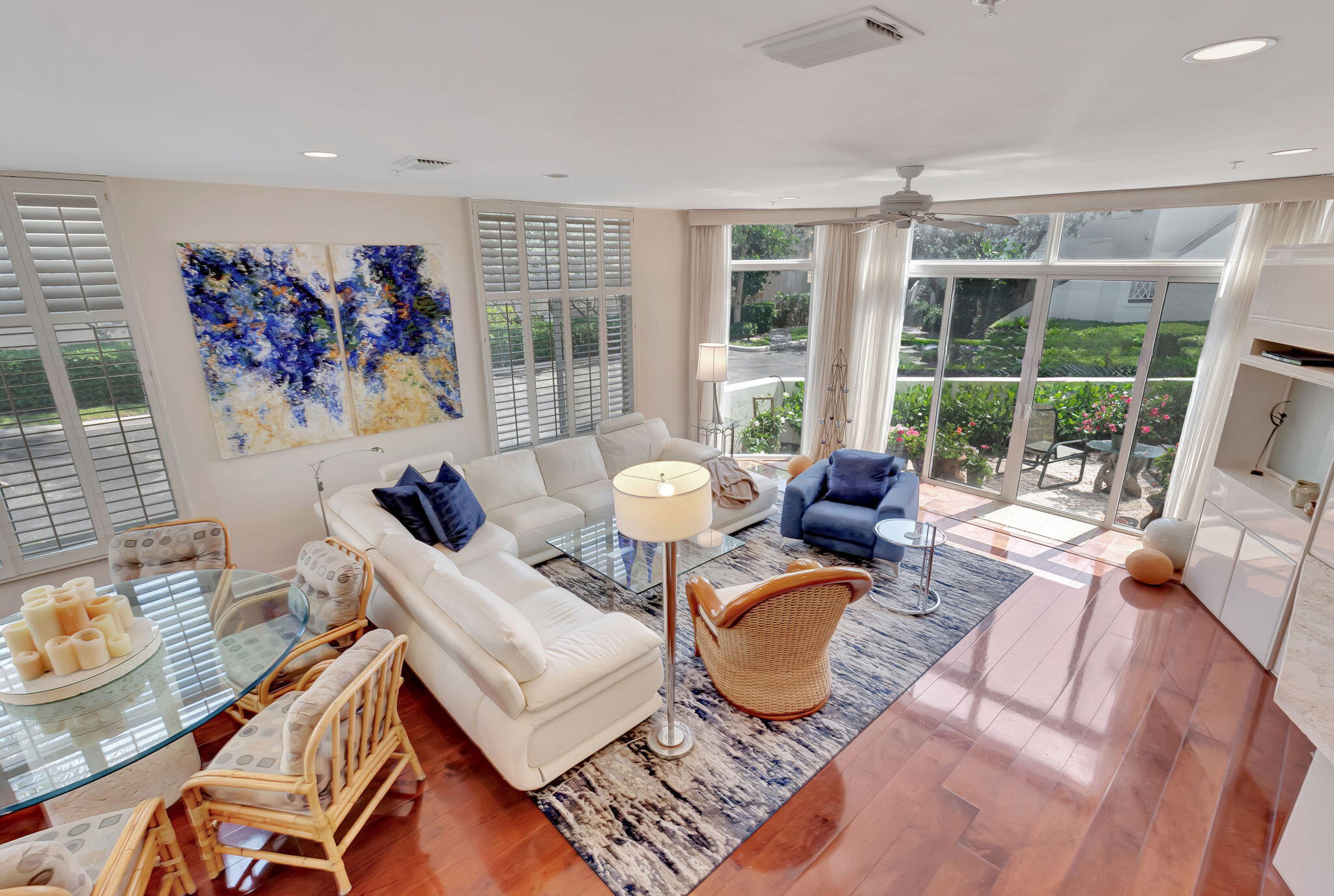 2115 South Ocean Boulevard, Unit 14 Delray Beach, FL 33483 - Photo 5 of 56 a living room with furniture and a large window