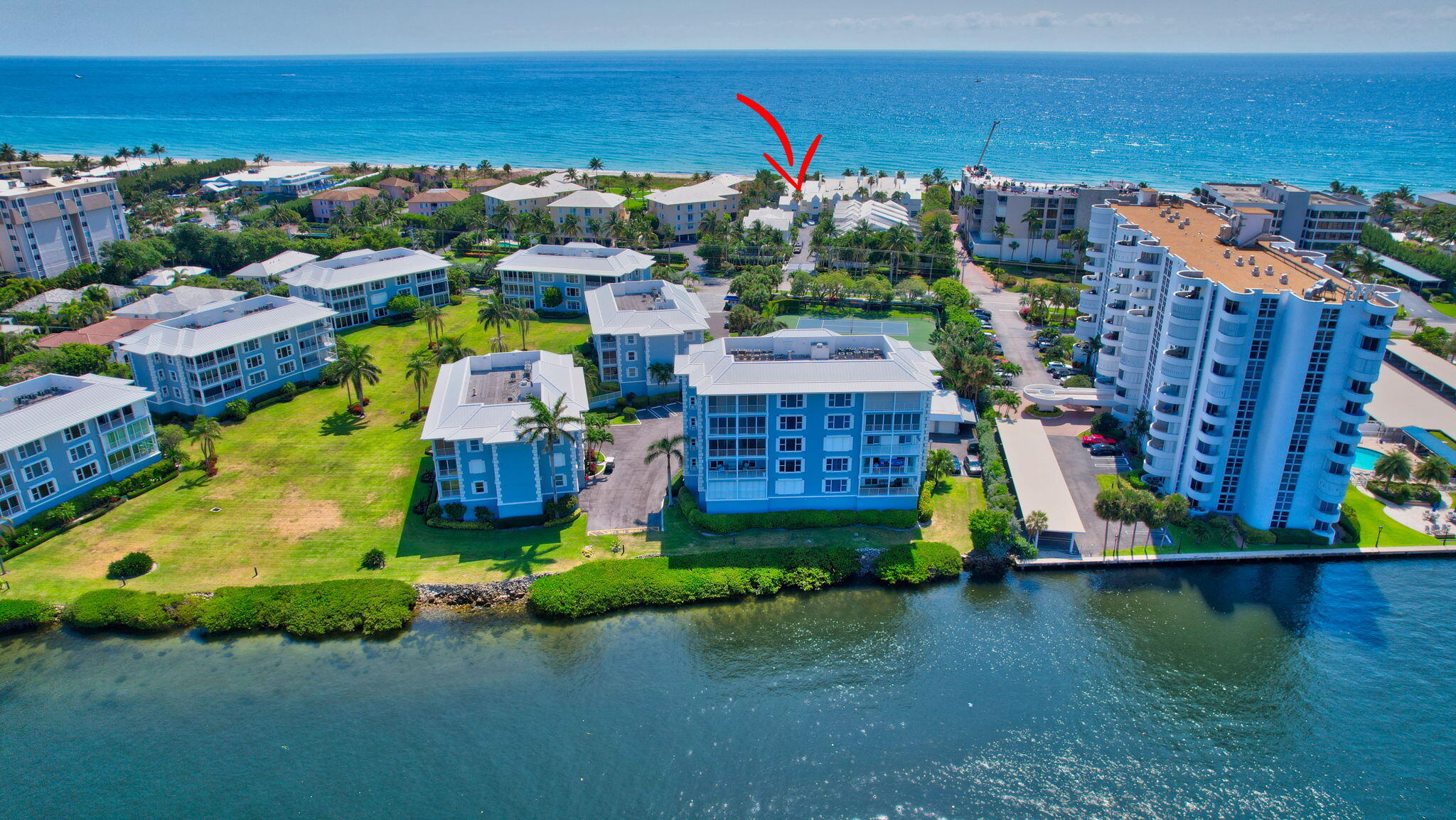 2115 South Ocean Boulevard, Unit 14 Delray Beach, FL 33483 - Photo 53 of 56 an aerial view of multiple house