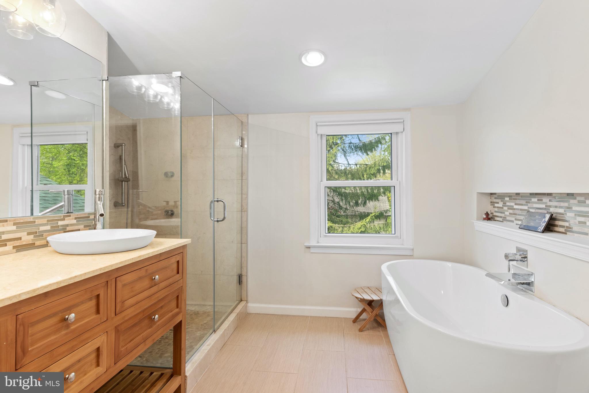 2 Princeton Road Wayne, PA 19087 - Photo 32 of 45 Large Master Bathroom with HEATED Floors