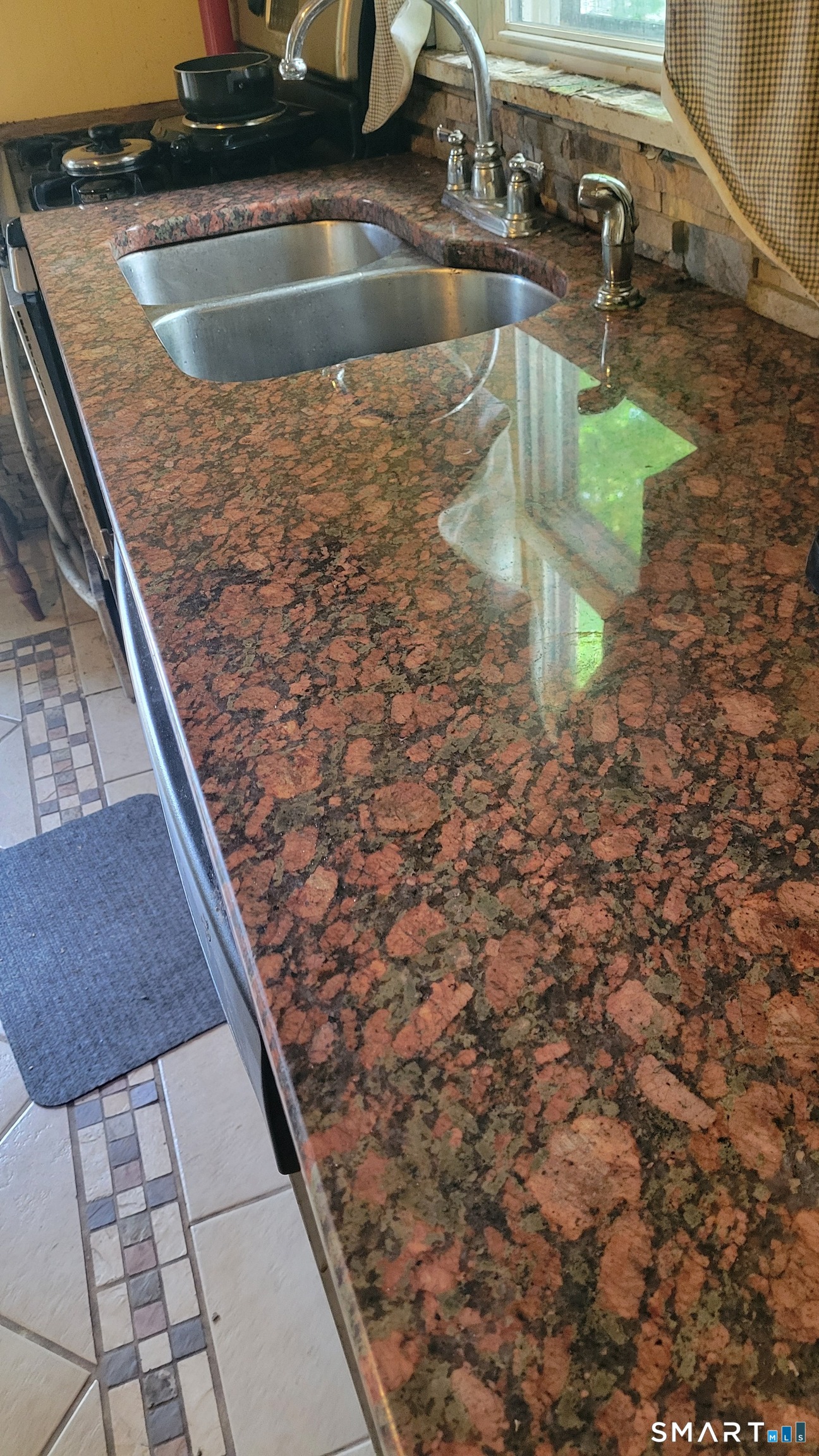 22 Ridgewood Road East Haddam, CT 06415 - Photo 7 of 28 A view of the stainless double sink and the granite countertops