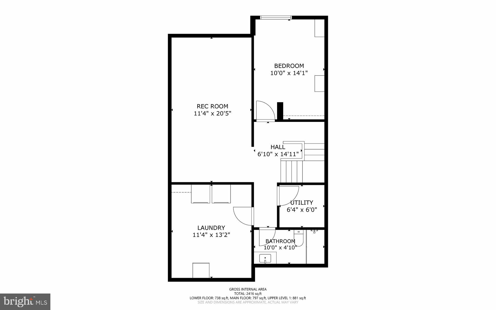 11701 Newbridge Court Reston, VA 20191 - Photo 64 of 64 Lower level floor plan