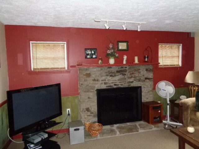 1207 Old Falls Road Acme, PA 15610 - Photo 4 of 13 Stone fireplace in the living room