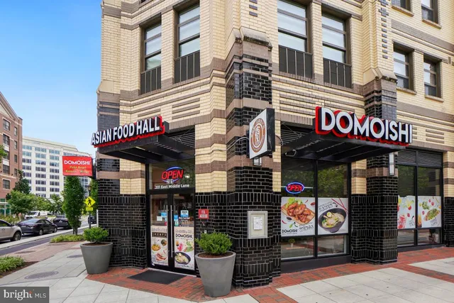 a view of a building with entryway