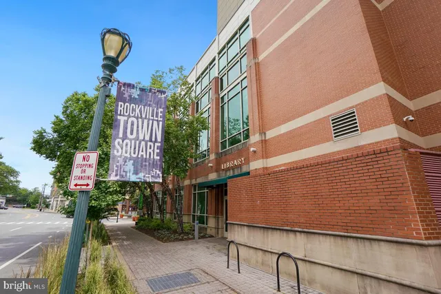a view of a building with a street