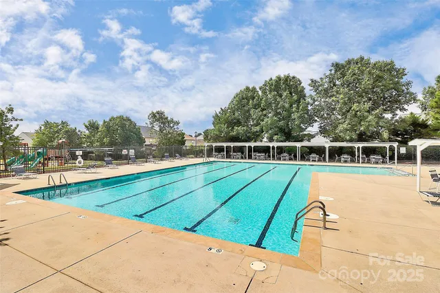 a view of a park with slide