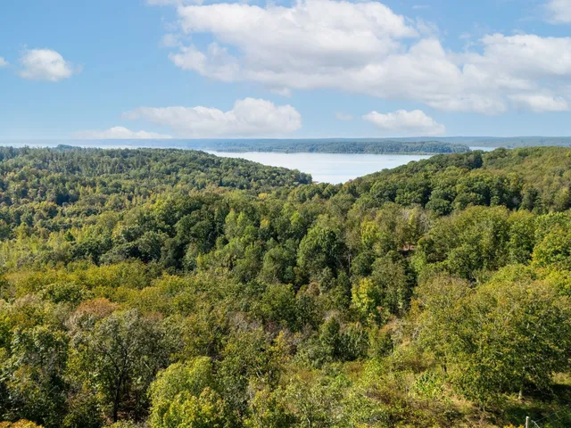 a view of a city and mountains