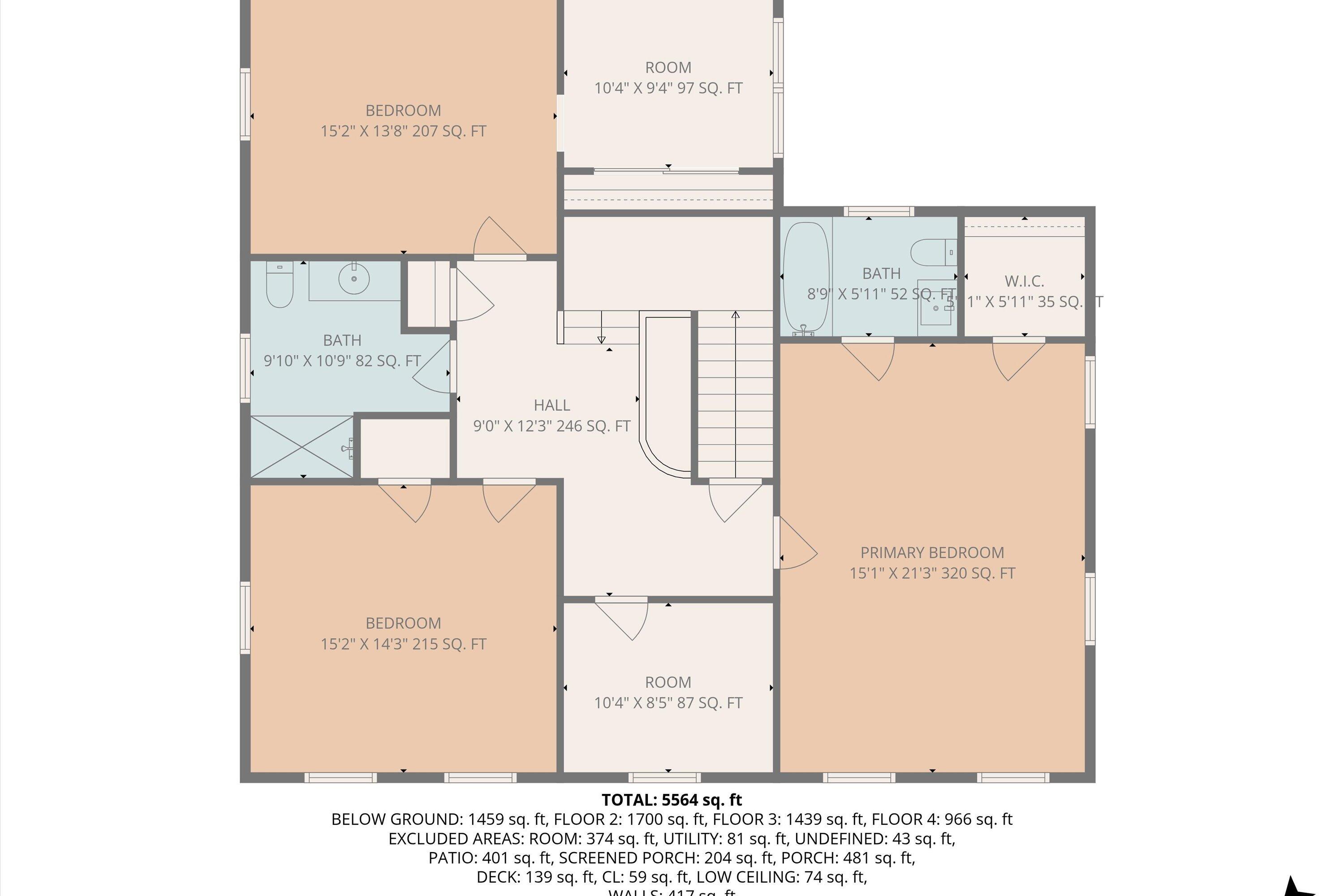 1930 Grandin Road Southwest Roanoke, VA 24015 - Photo 98 of 100 Second Level Floor Plan