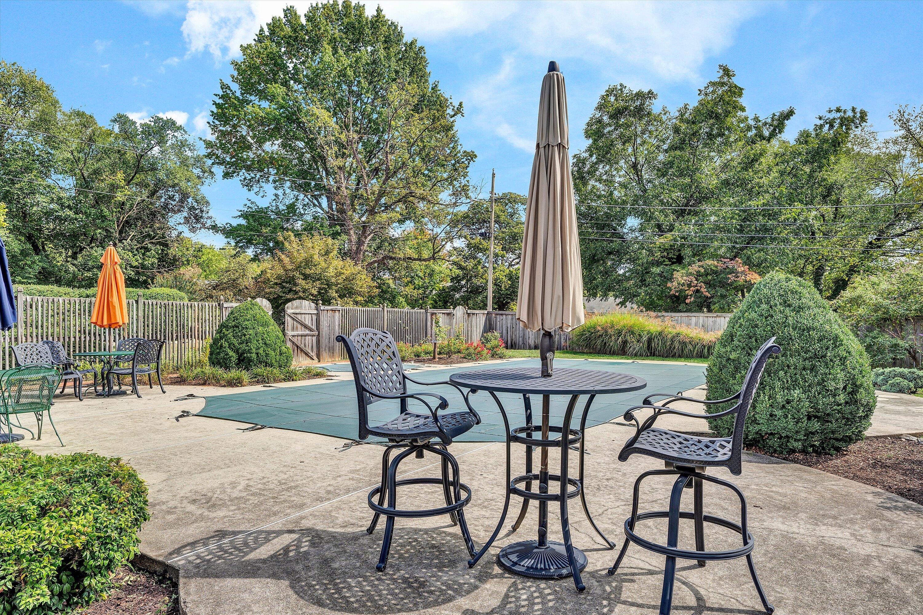 1930 Grandin Road Southwest Roanoke, VA 24015 - Photo 83 of 100 a view of a patio with table and chairs and potted plants