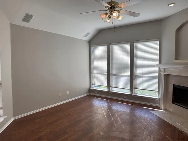 a view of livingroom with window fireplace