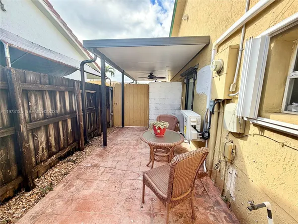 a view of a house with a outdoor space