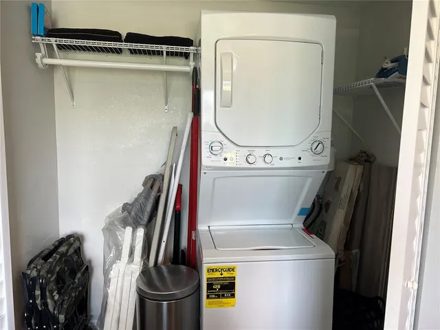 a close view of washer and dryer