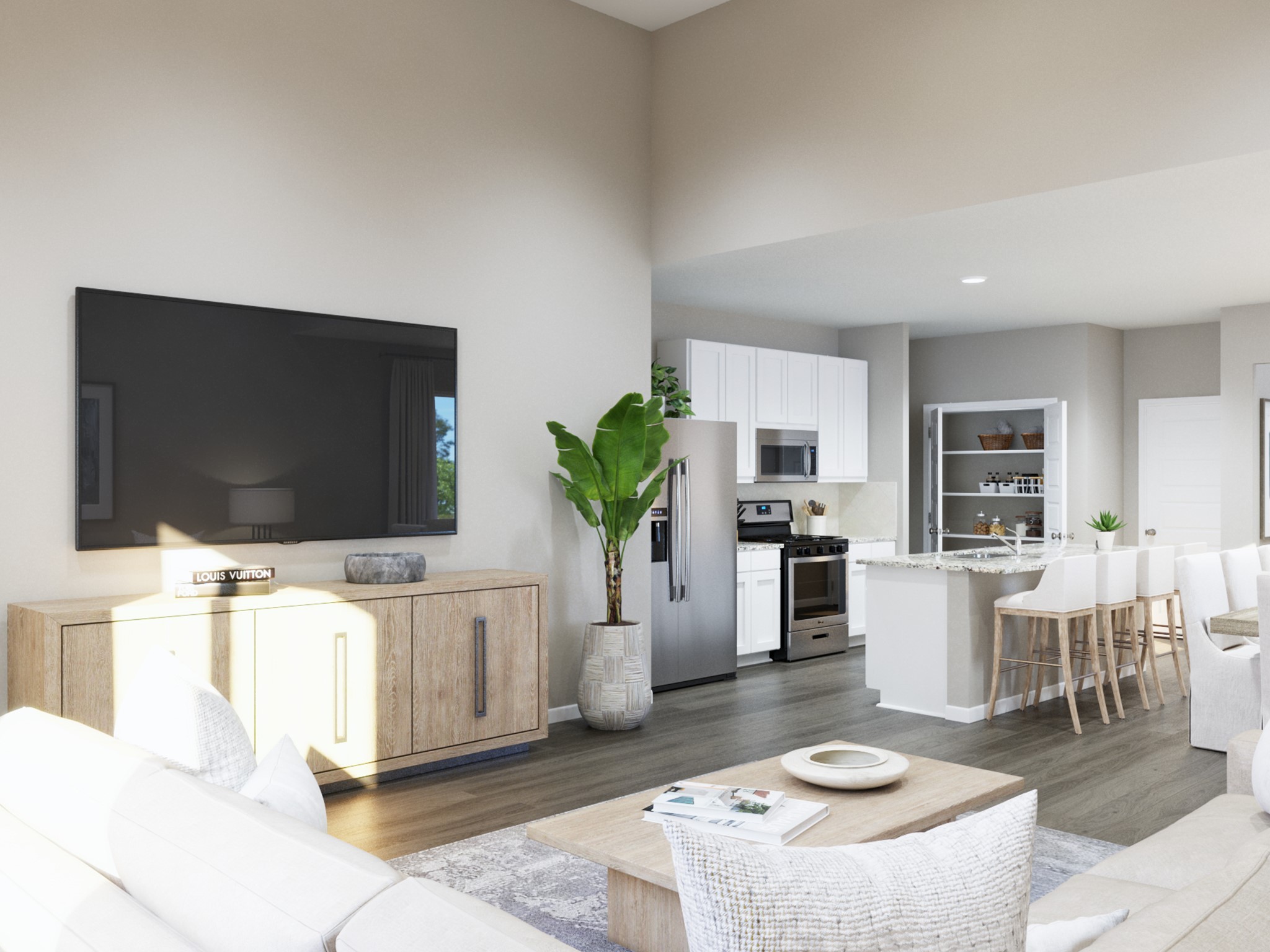 13646 Kit Run Splendora, TX 77372 - Photo 19 of 37 a living room with furniture and a flat screen tv