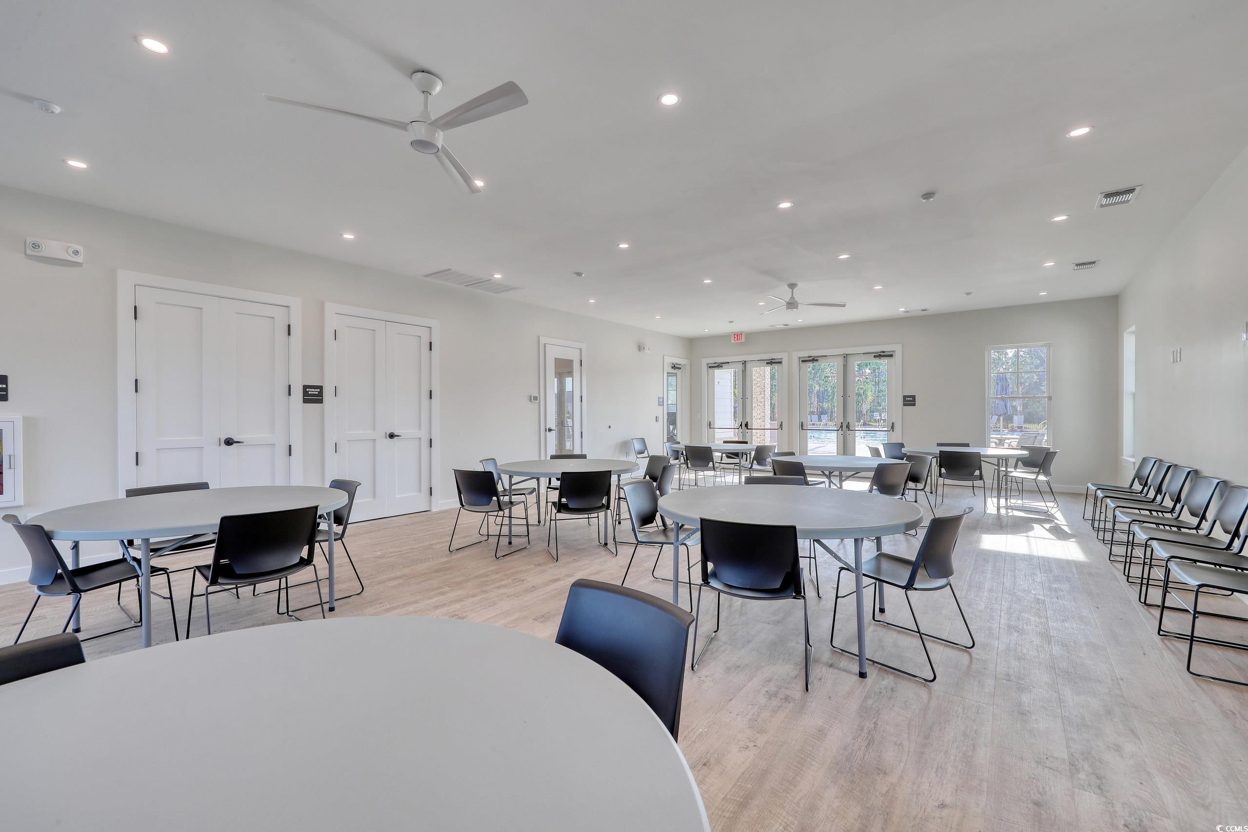 160 Azure Loop Myrtle Beach, SC 29588 - Photo 33 of 36 Dining area featuring ceiling fan, french doors, a