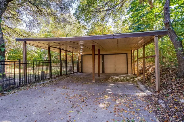 a view of backyard with green space