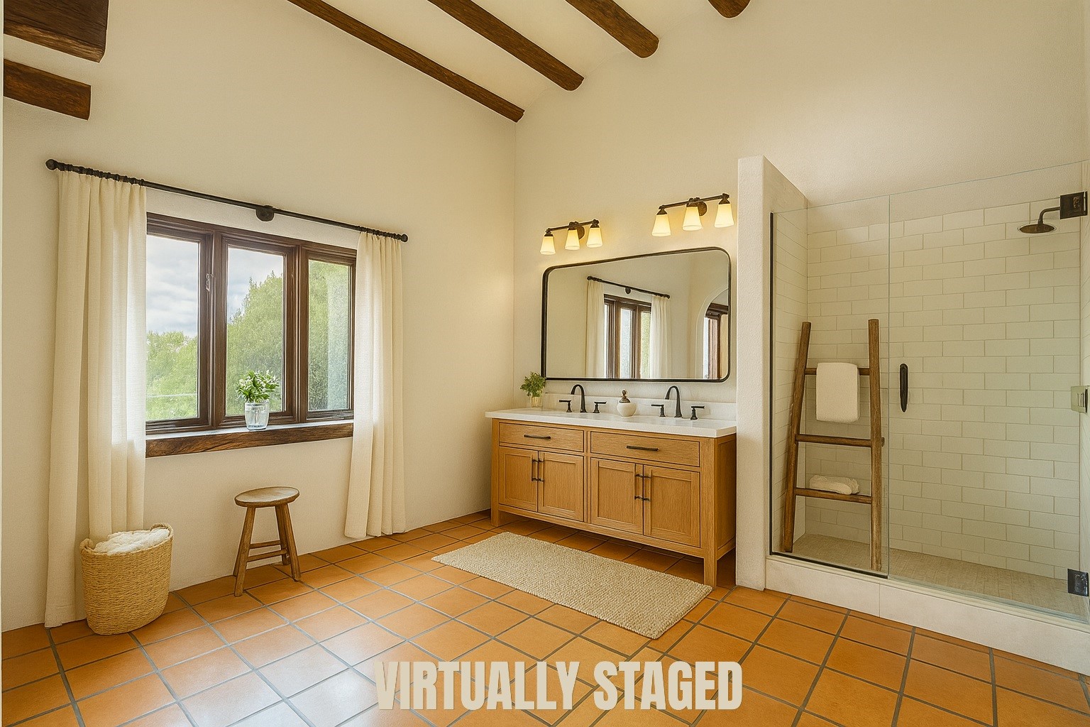 54 Rons Road Santa Fe, NM 87508 - Photo 37 of 99 Primary Bathroom Staged