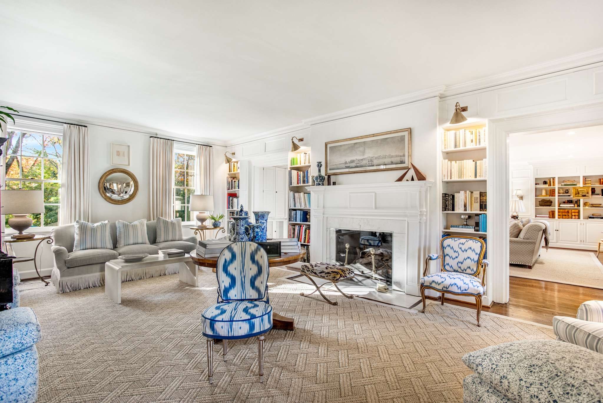 4313 Estes Road Nashville, TN 37215 - Photo 8 of 25 a living room with furniture and a fireplace