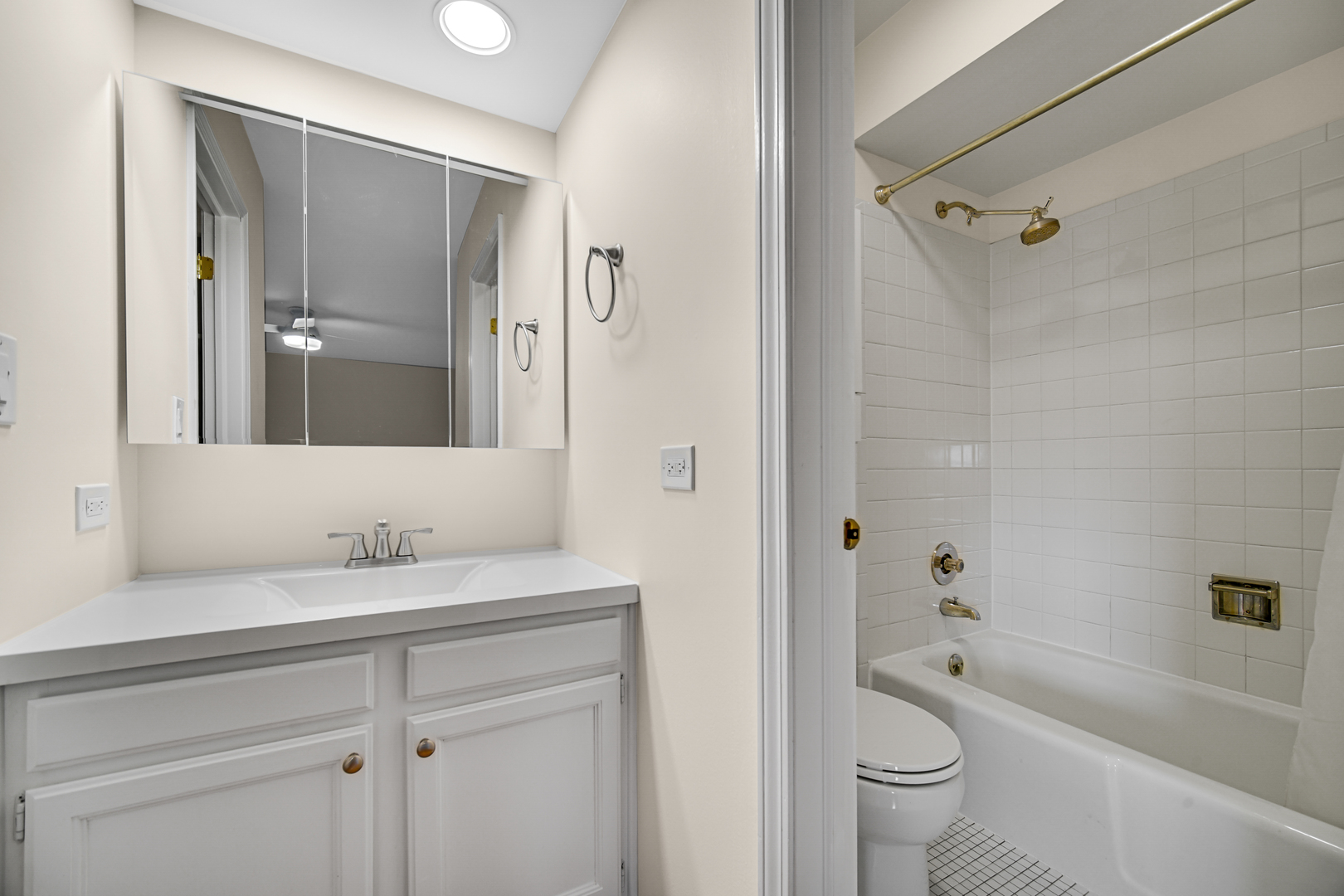 1130 Oakview Drive Wheaton, IL 60187 - Photo 19 of 25 a bathroom with a sink a toilet and shower