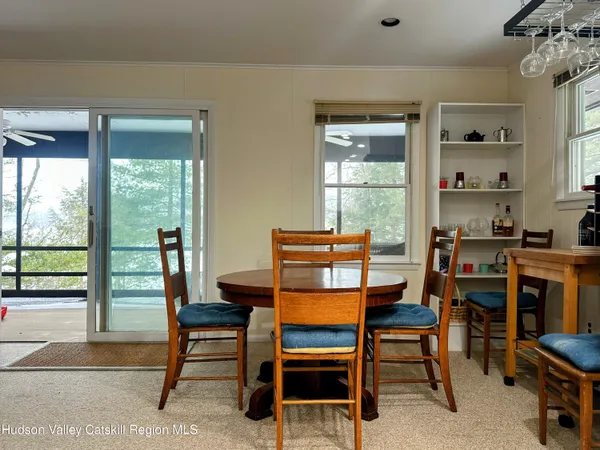 a view of an outdoor space with sitting area
