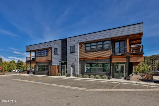 a front view of a building