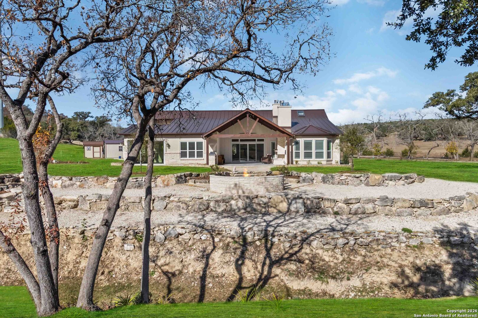43 Lost Valley Boerne, TX 78006 - Photo 46 of 61 a front view of a house with garden