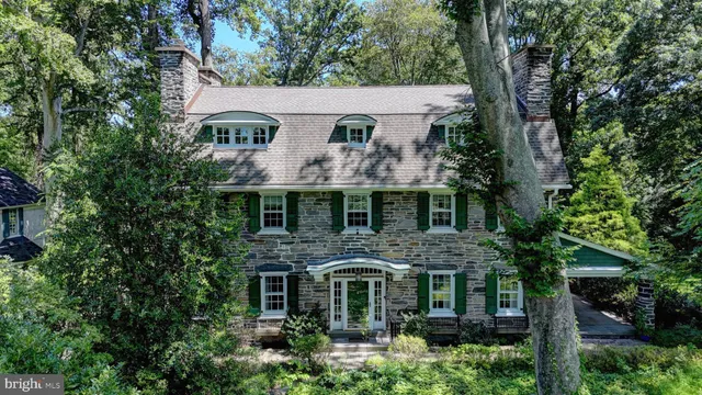 a view of a pathway with a garden