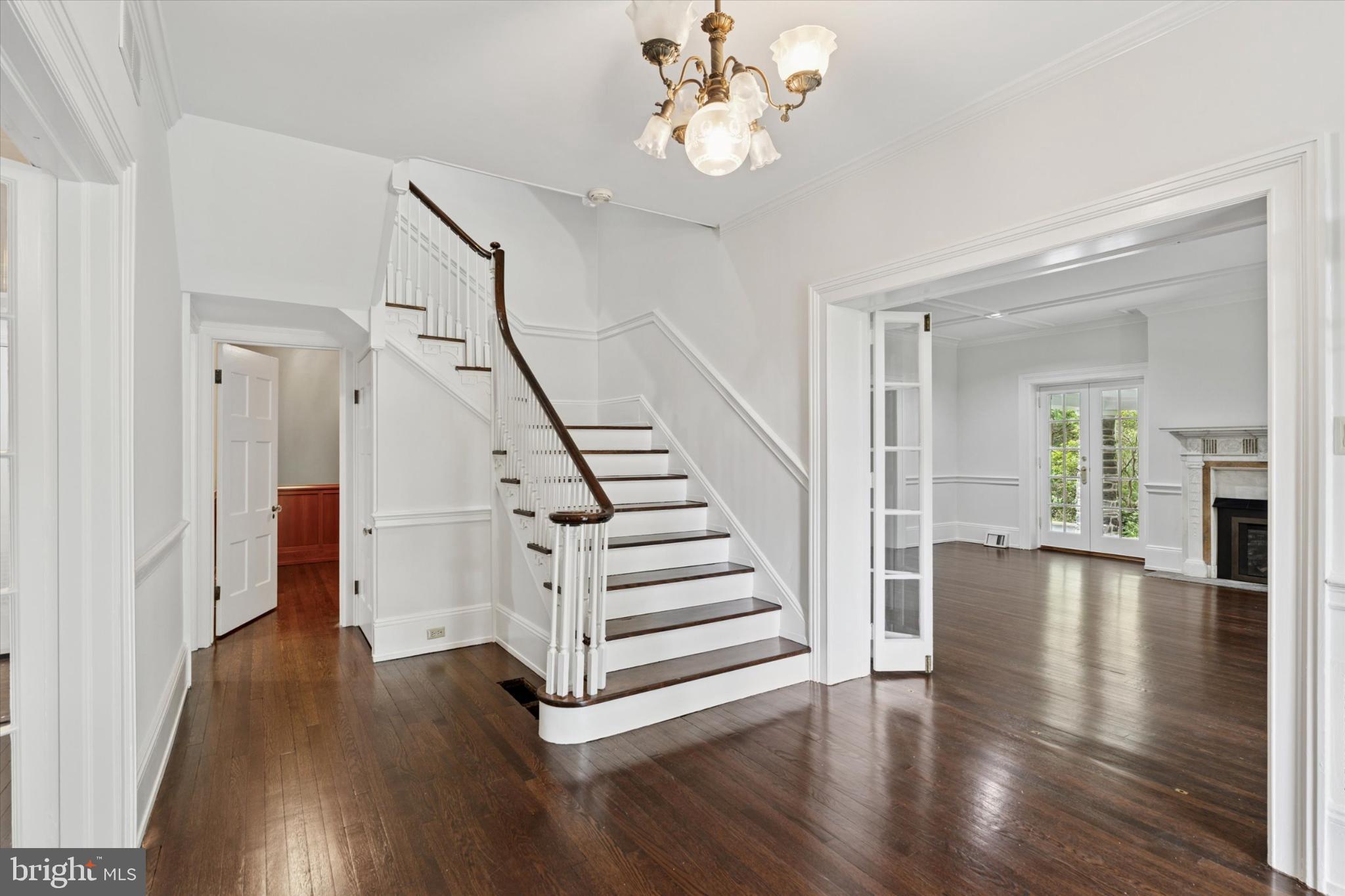 217 Glenn Road Ardmore, PA 19003 - Photo 10 of 65 a view of an entryway with wooden floor and stairs