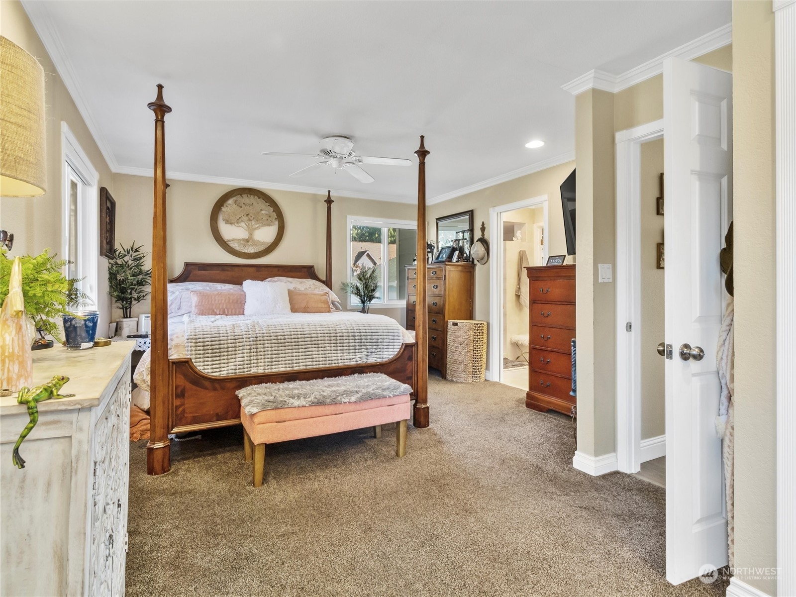 1304 153rd Street South Spanaway, WA 98387 - Photo 15 of 39 a bedroom with a bed and a large window